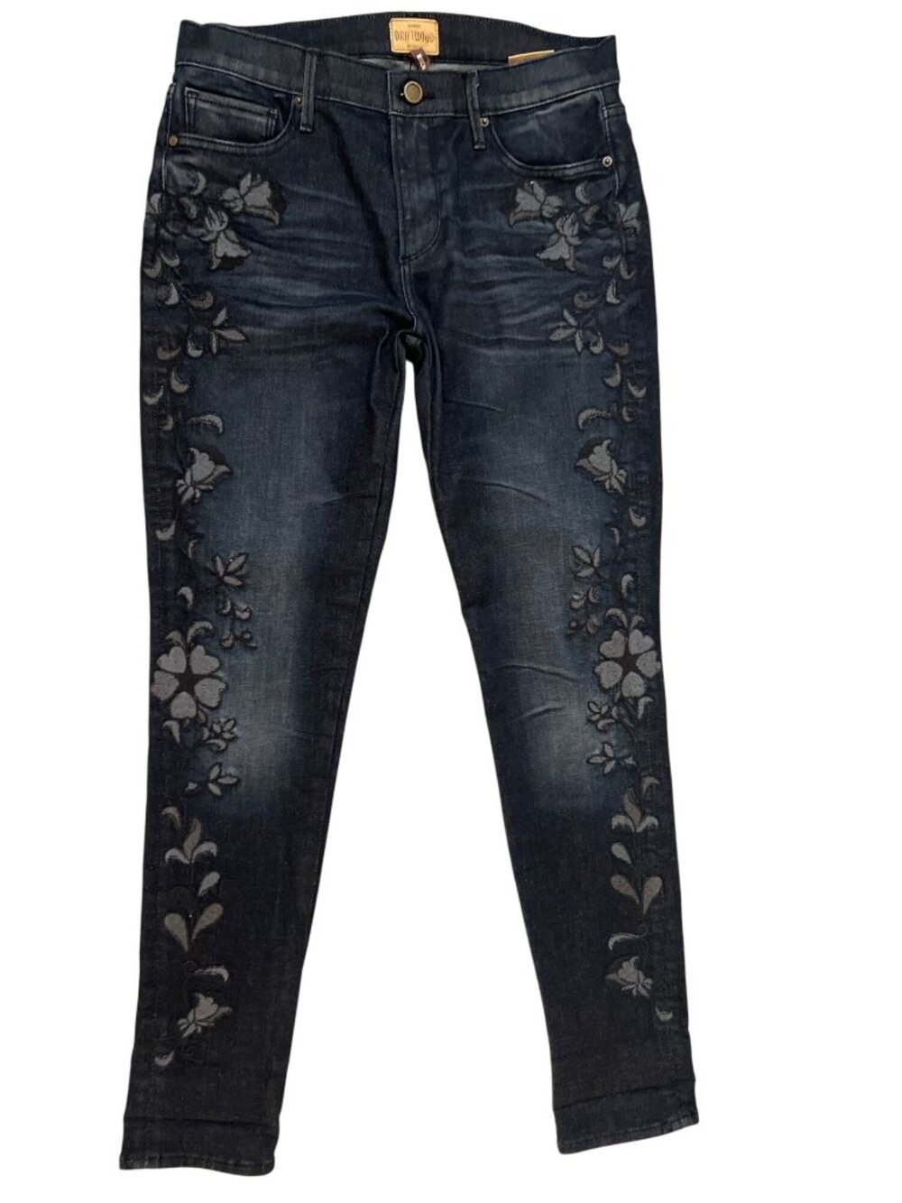 Driftwood Marilyn floral embroidered skinny jeans size 28 - Picture 2 of 6